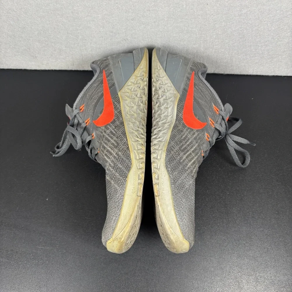 Nike Mens Metcon 3 Training Shoes Gray Orange 852928-007 Mens 10.5 Crossfit